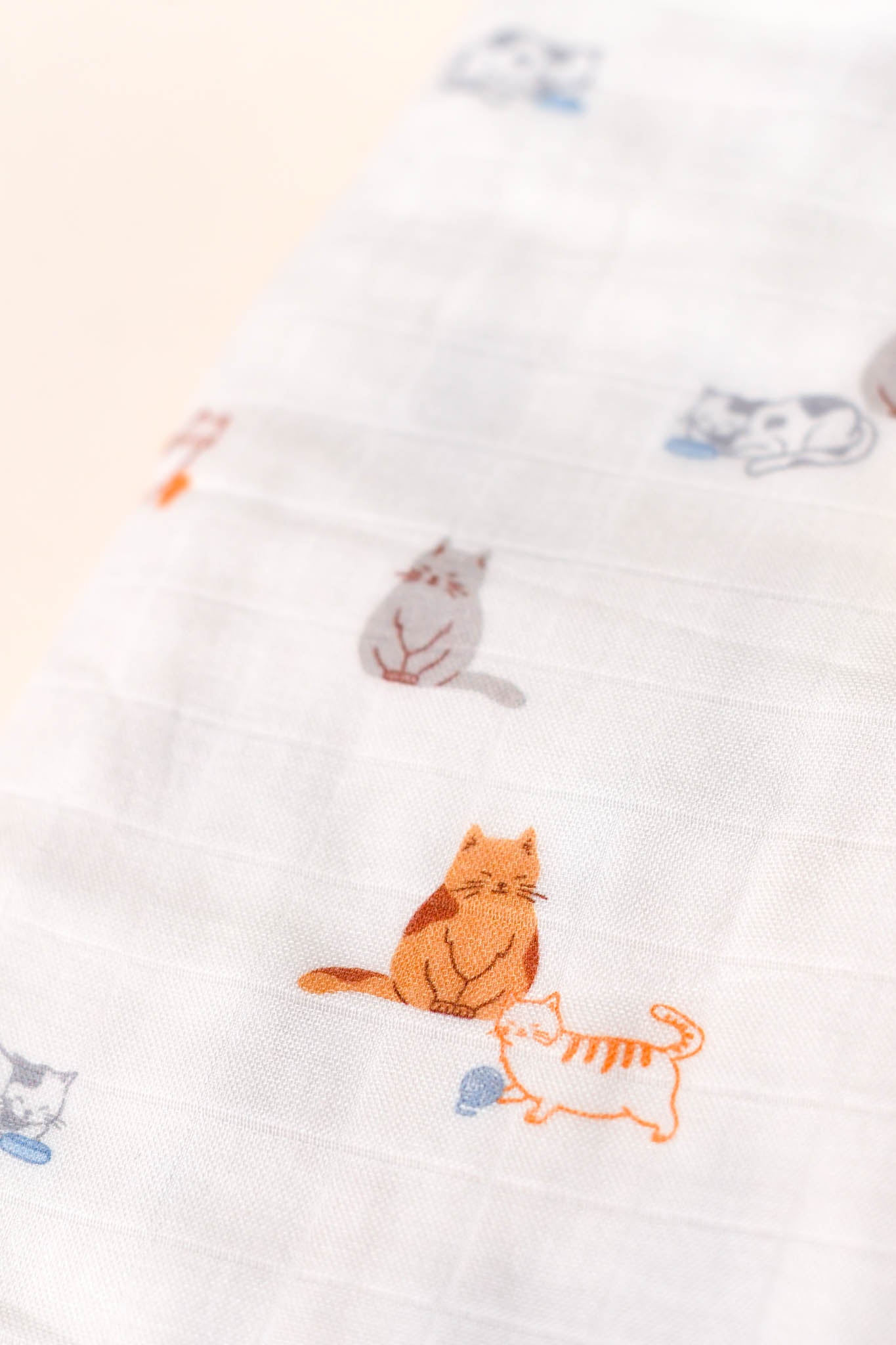 Bamboo Muslin Blanket - Sleepy Cats