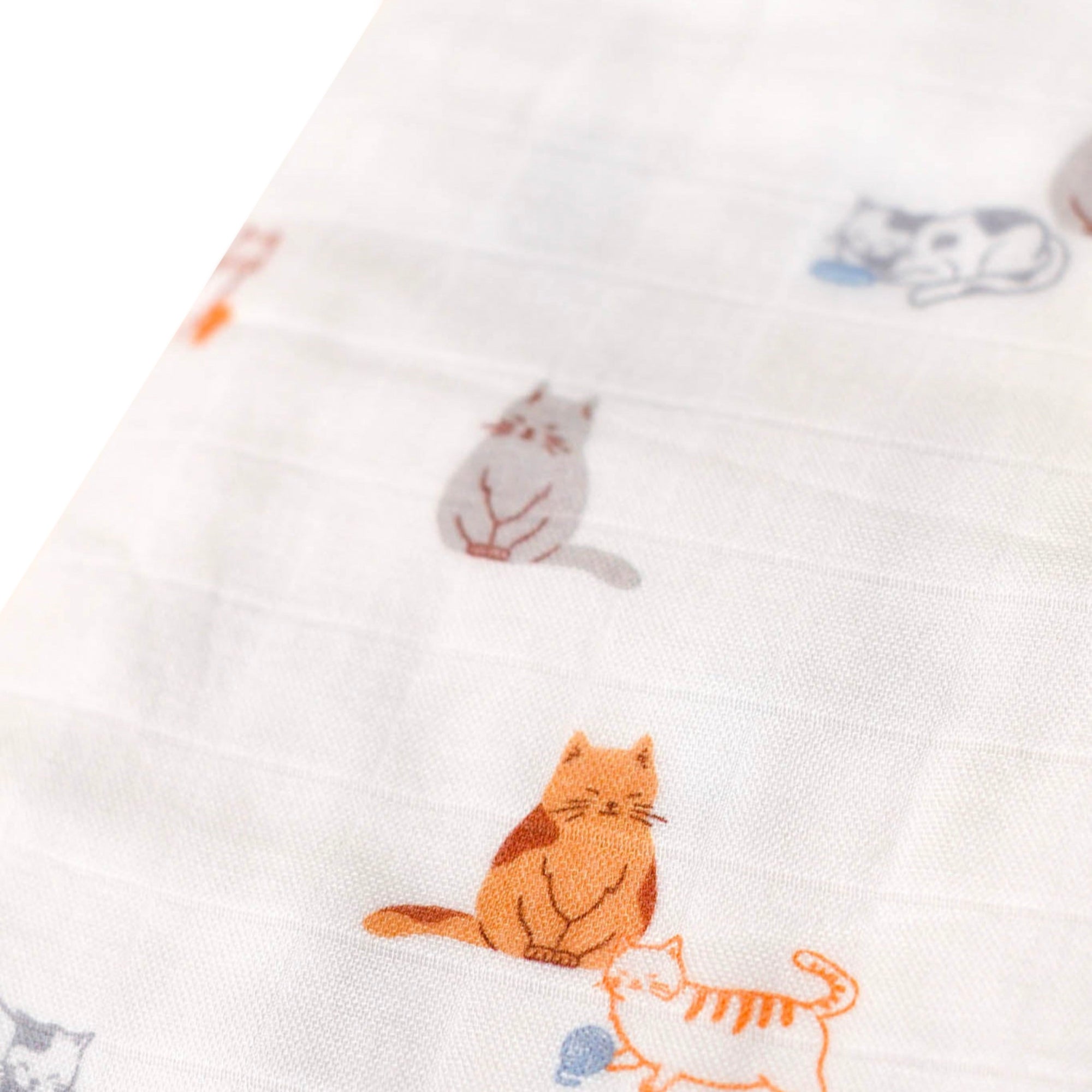 Bamboo Muslin Blanket - Sleepy Cats