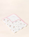Bamboo Muslin Blanket - Floral Bunny