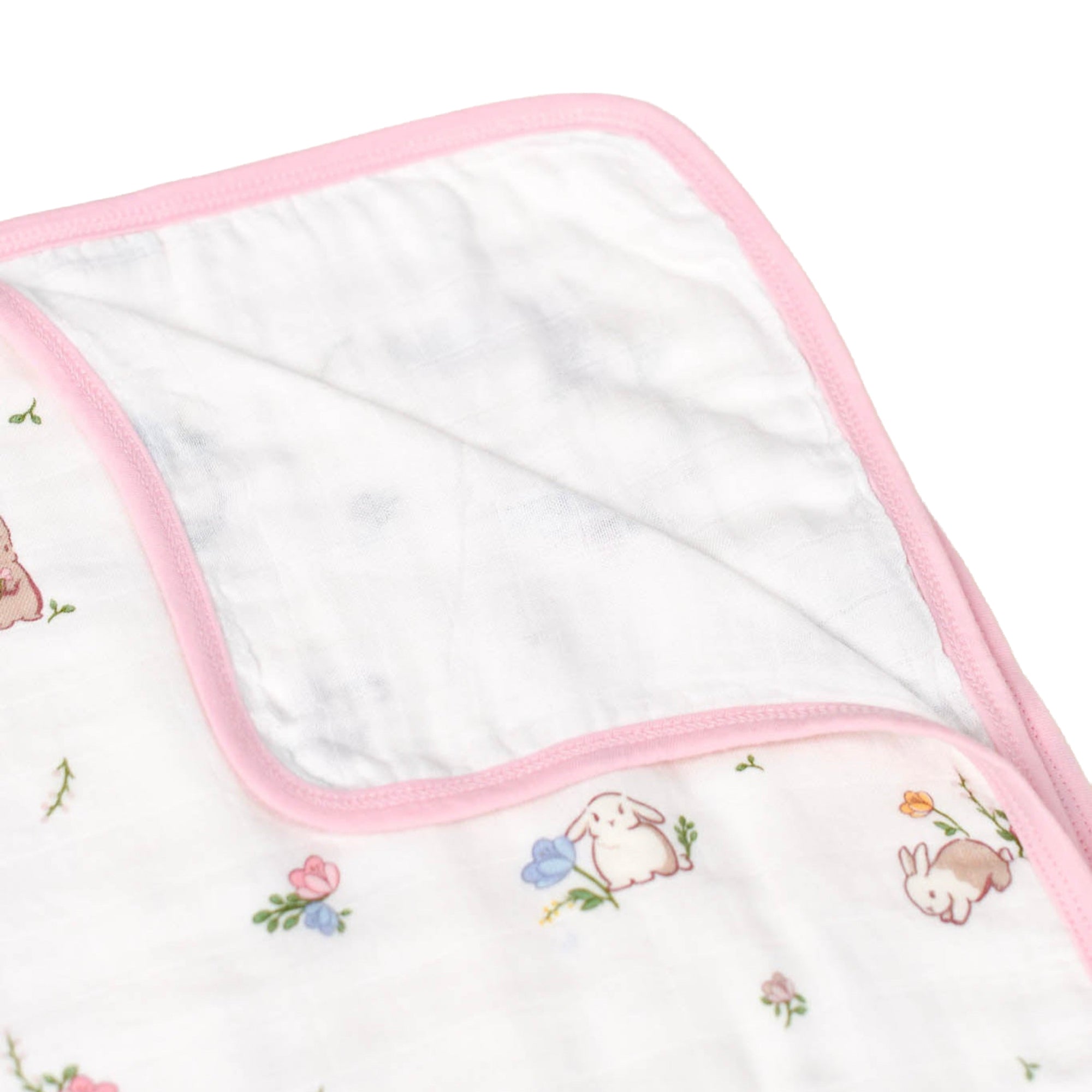 Bamboo Muslin Blanket - Floral Bunny