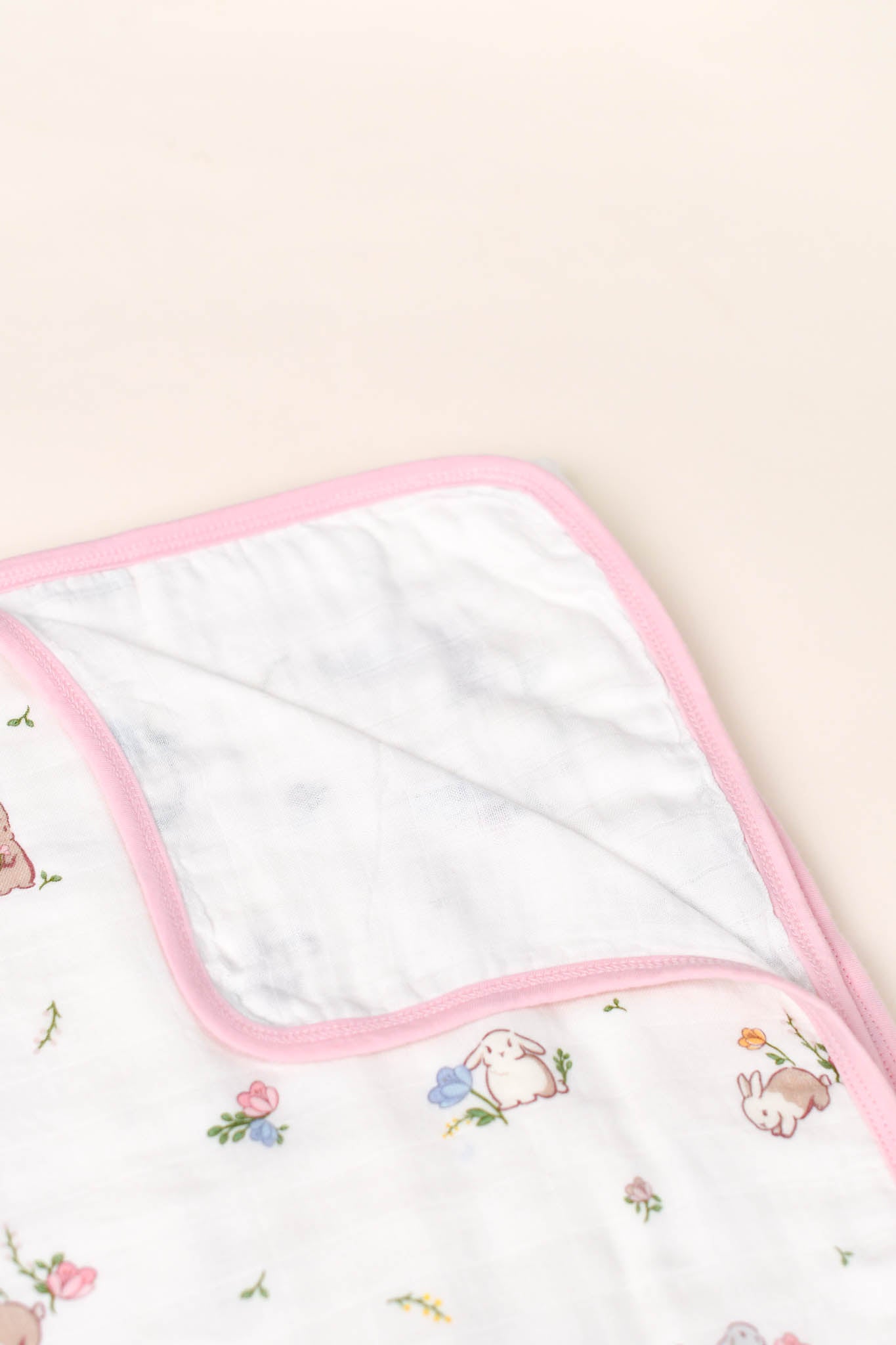 Bamboo Muslin Blanket - Floral Bunny
