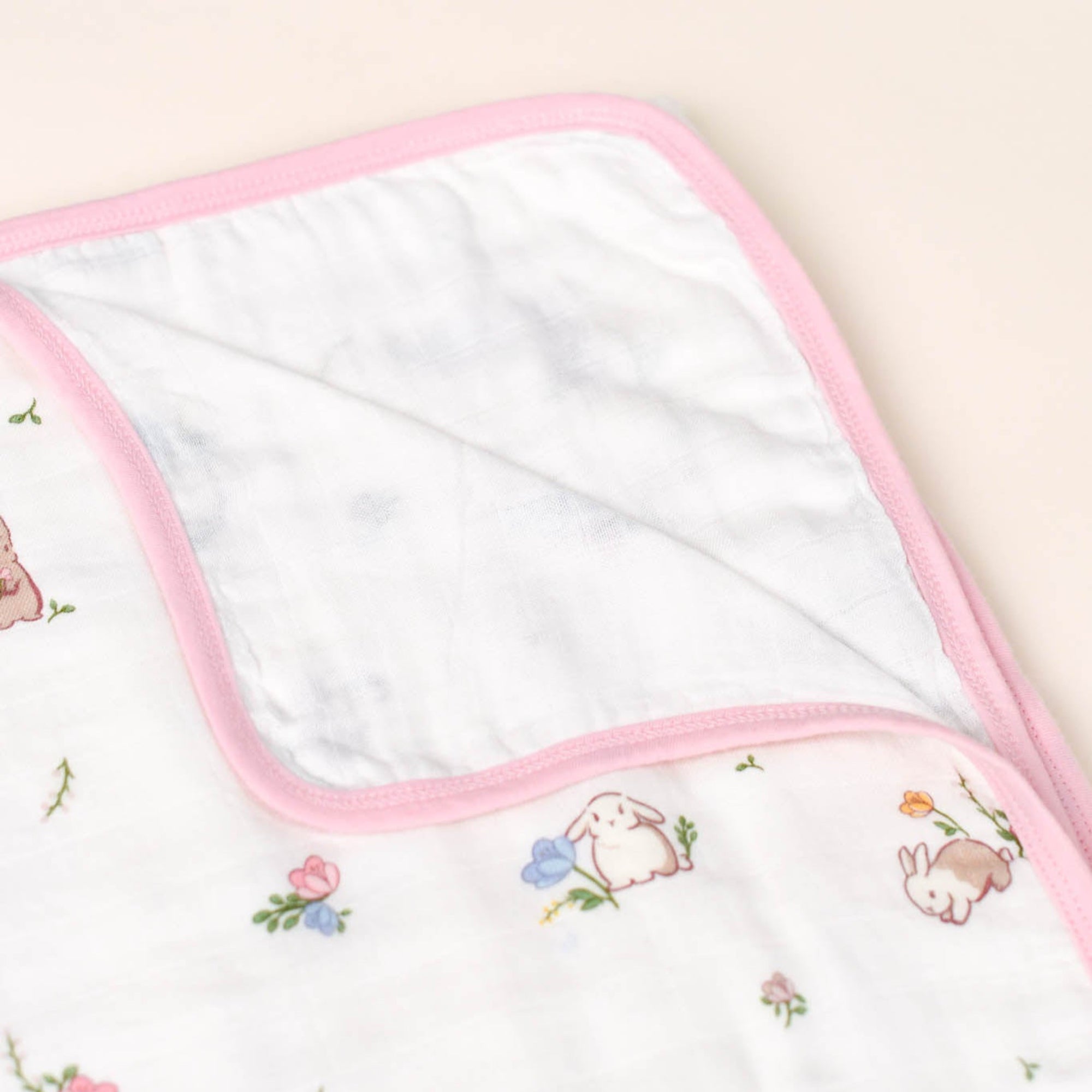 Bamboo Muslin Blanket - Floral Bunny