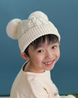Double-Pom Beanie - Cream