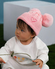 Double-Pom Beanie - Pink