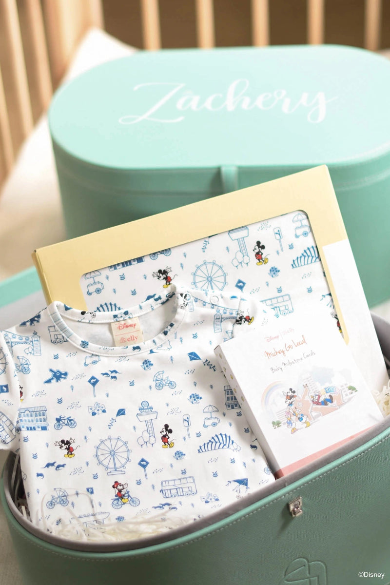 Blue Road Trip Mickey Personalised Turquoise Gift Set