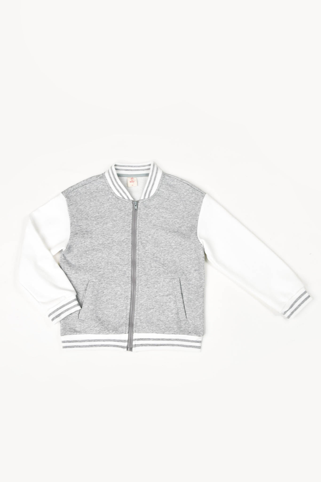 Personalisable Grey Bomber Jacket | The Elly Store