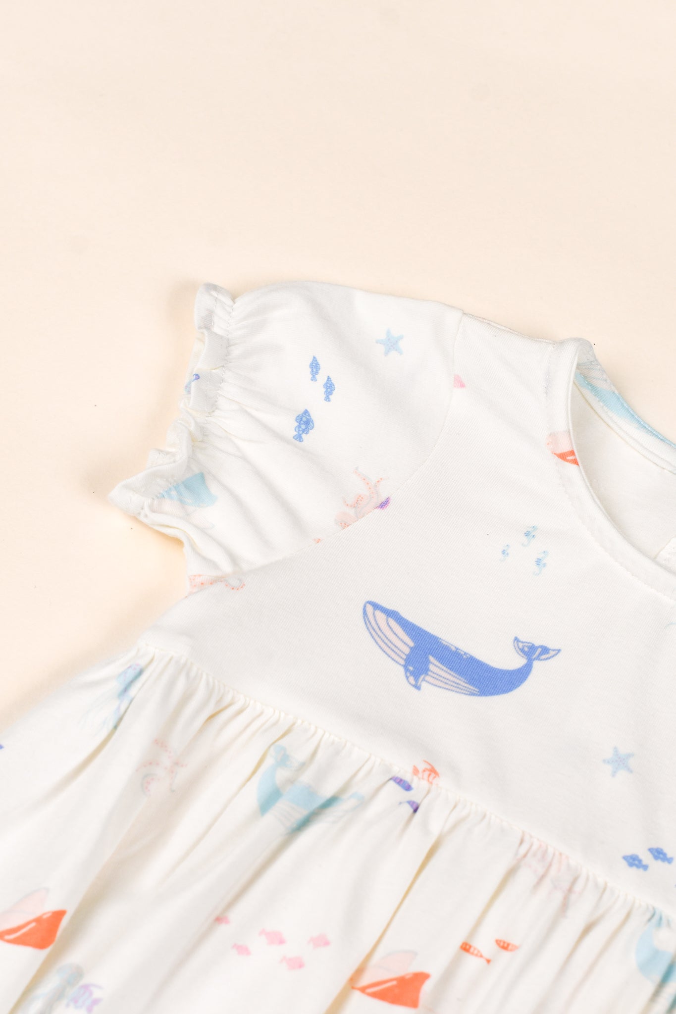 Scarlett Dress - Colourful Sea Creatures | The Elly Store