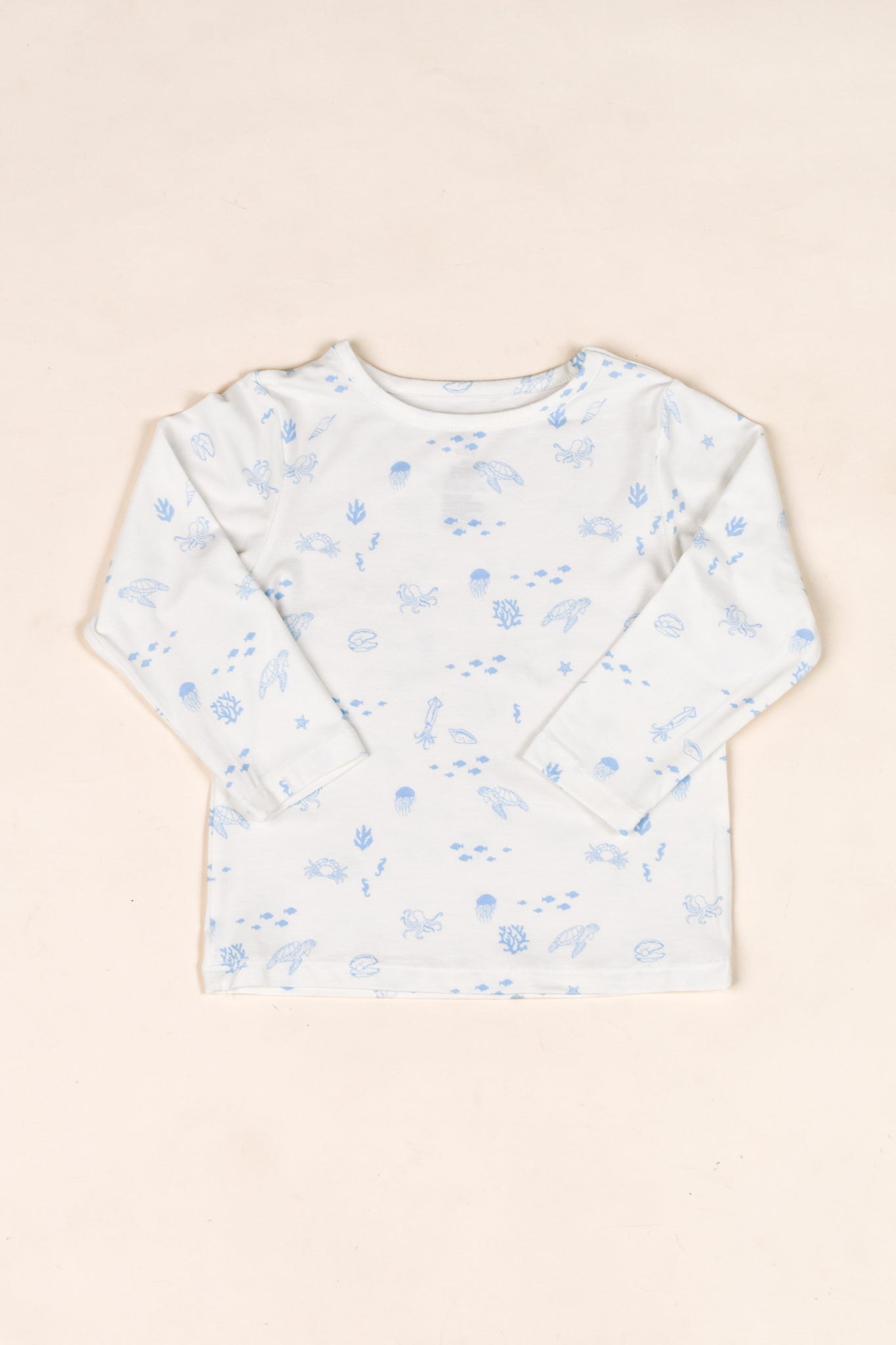 Long-Sleeve Pyjamas Set - Blue Sea Creatures | The Elly Store