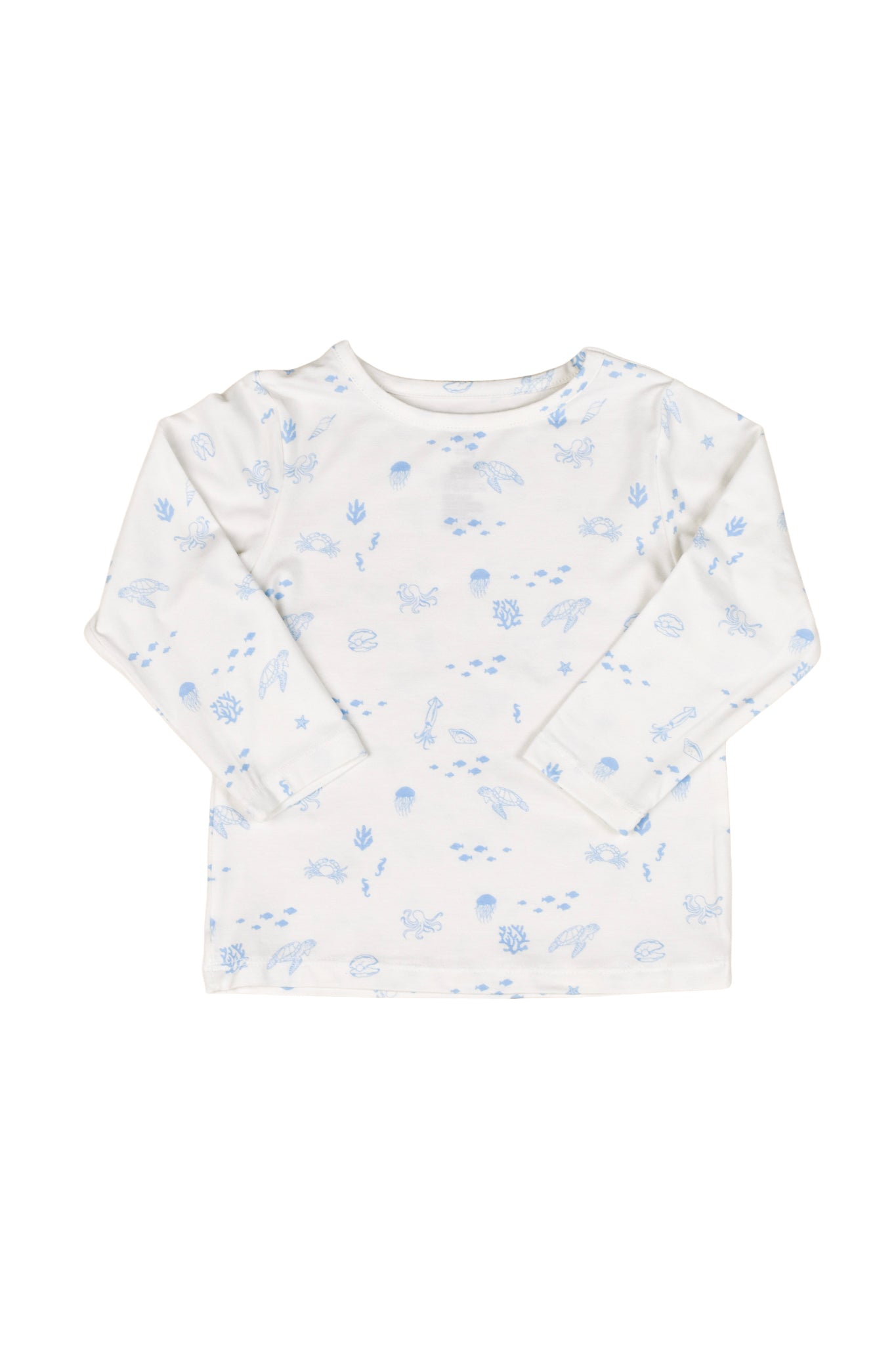 Long-Sleeve Pyjamas Set - Blue Sea Creatures | The Elly Store