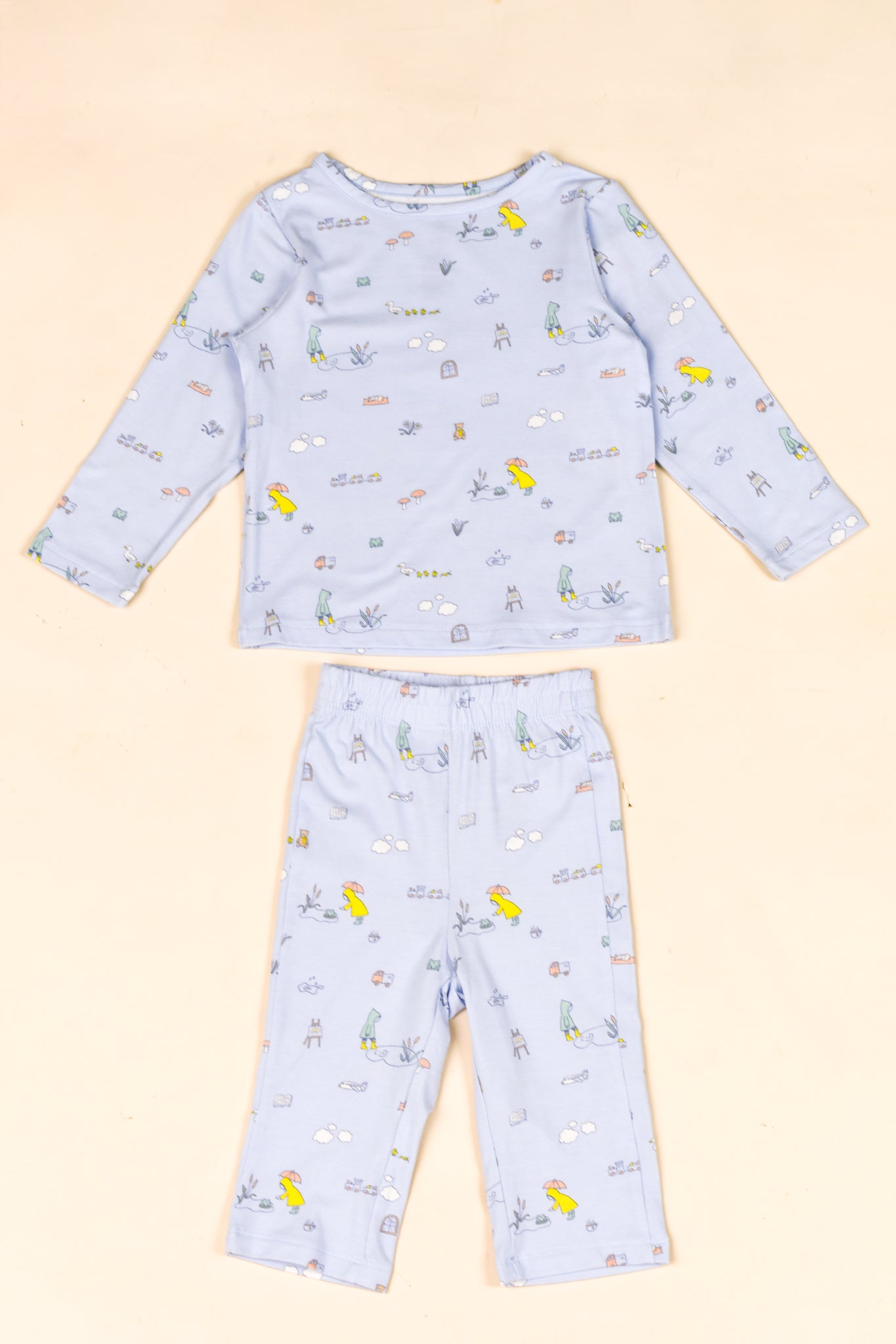 Long-Sleeve Pyjamas Set - Rain And Cozy | The Elly Store