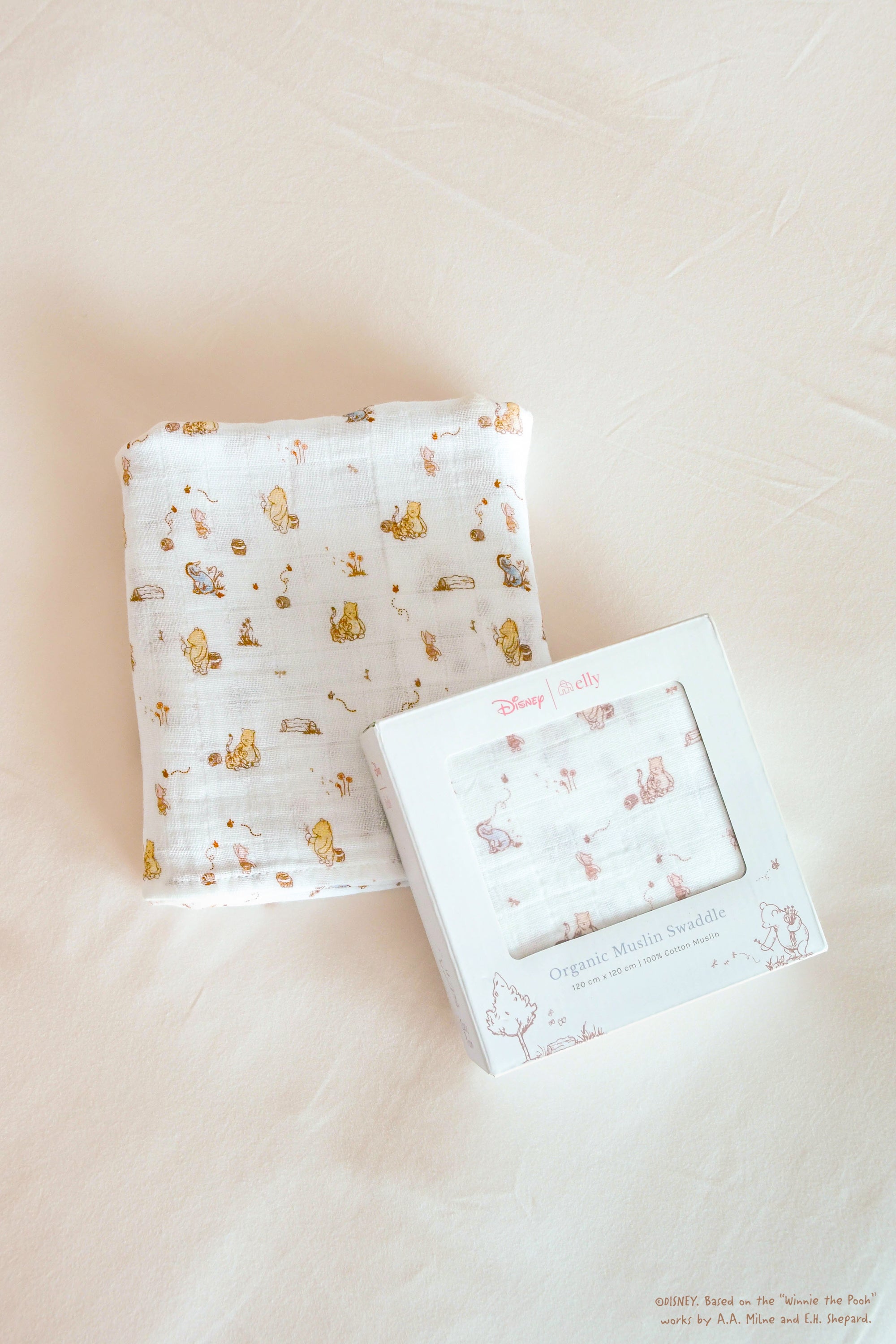 Organic Cotton Swaddle - Dandelion Pooh