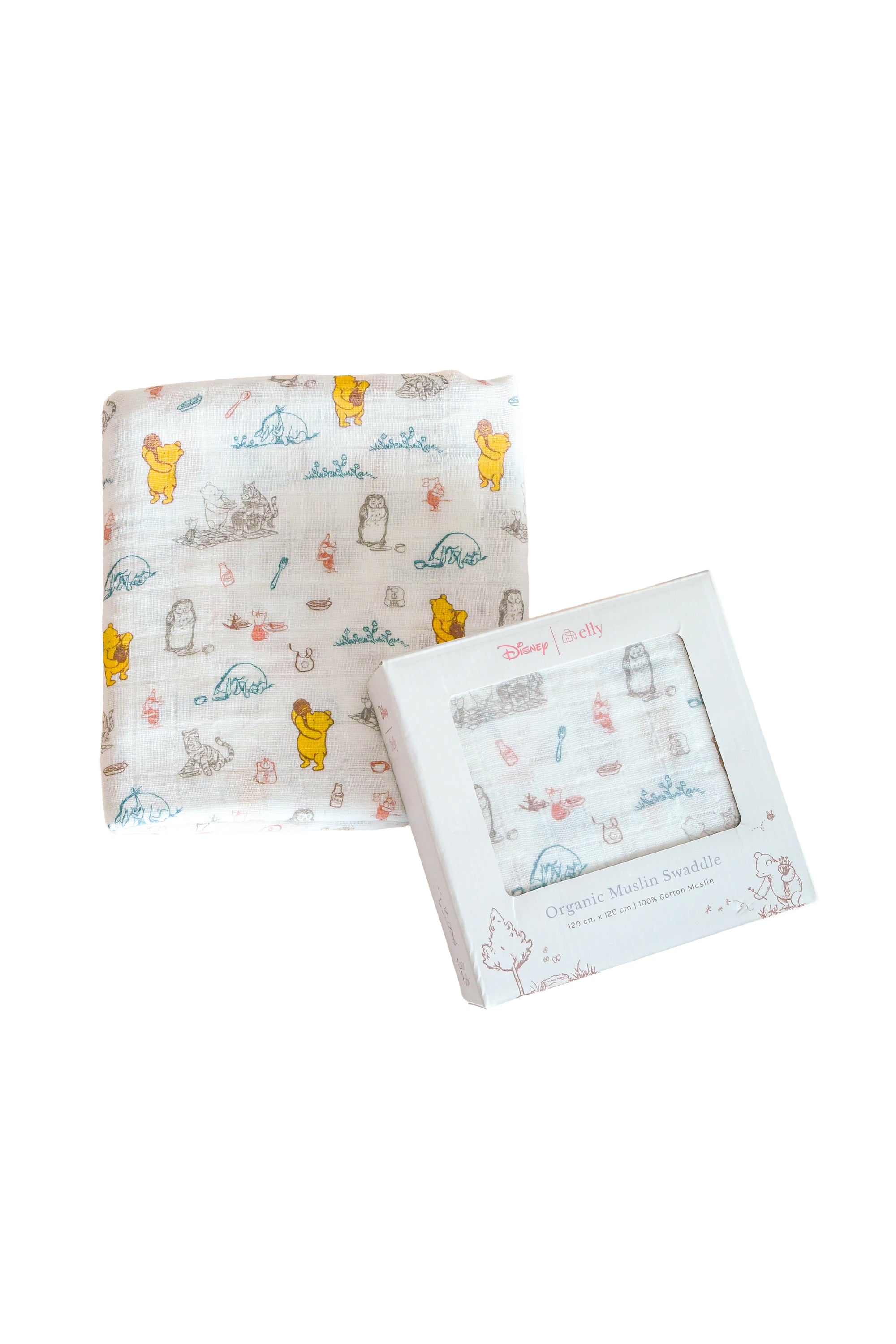 Organic Cotton Swaddle - Picnic With Pooh