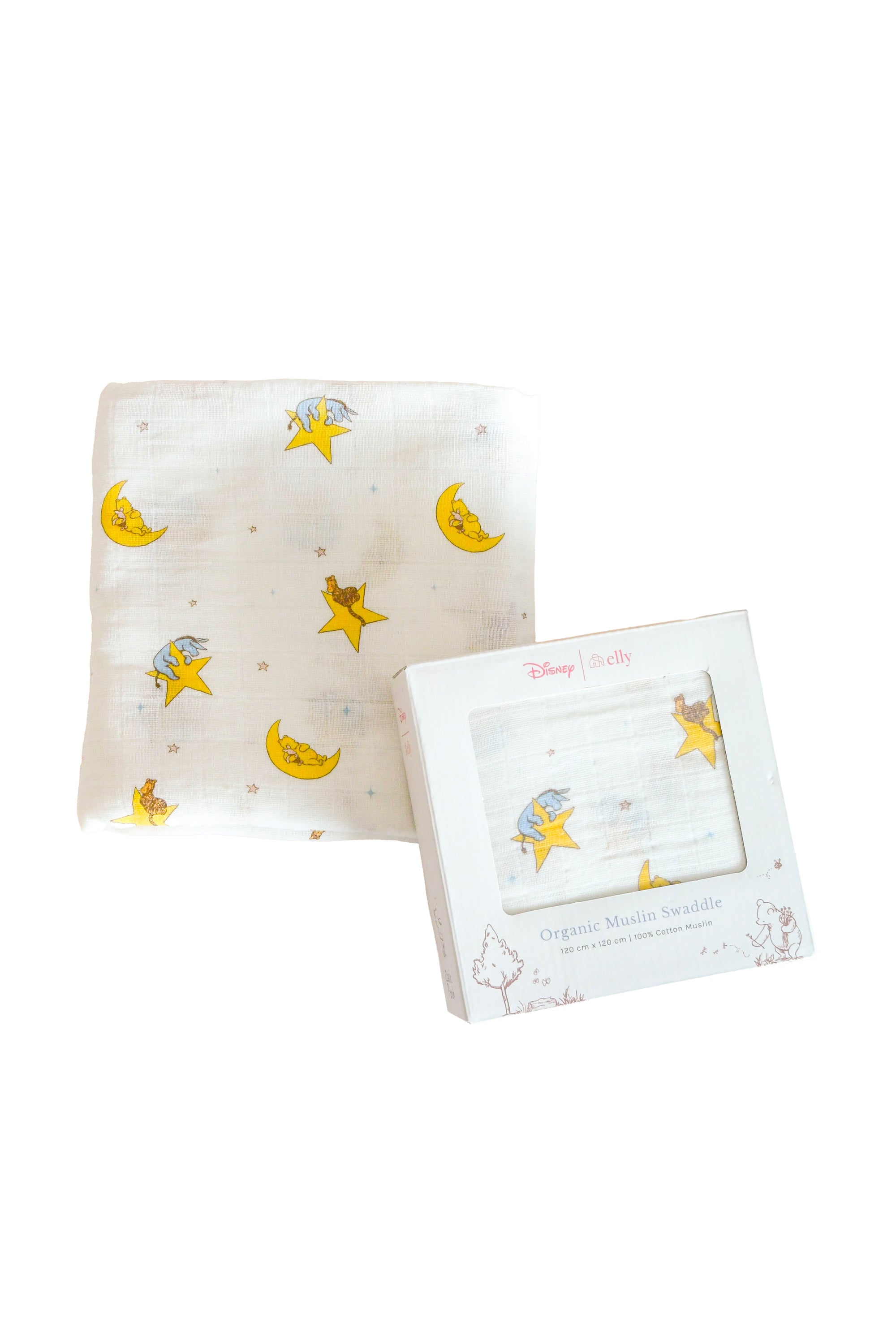 Organic Cotton Swaddle - Starry Pooh