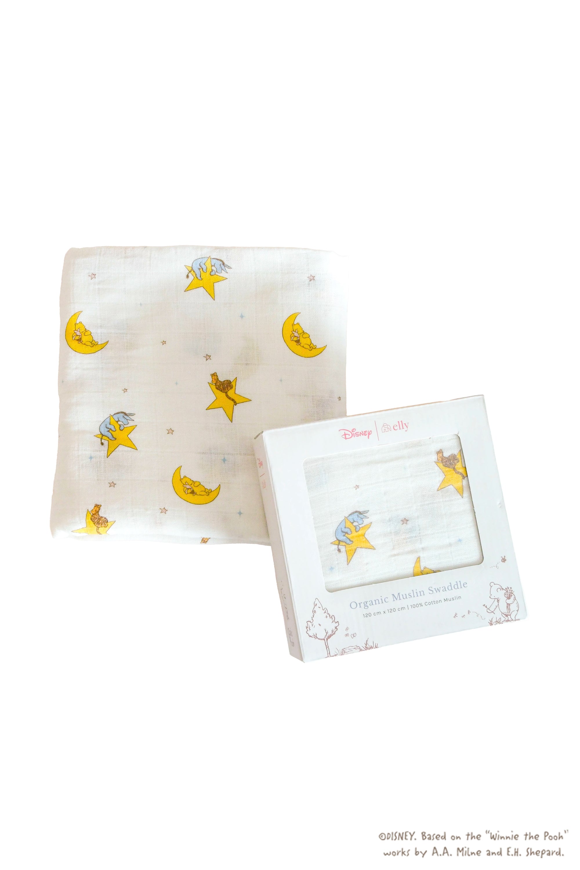 Organic Cotton Swaddle - Starry Pooh