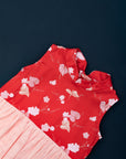 Kyra Dress - Red Blossom Lily