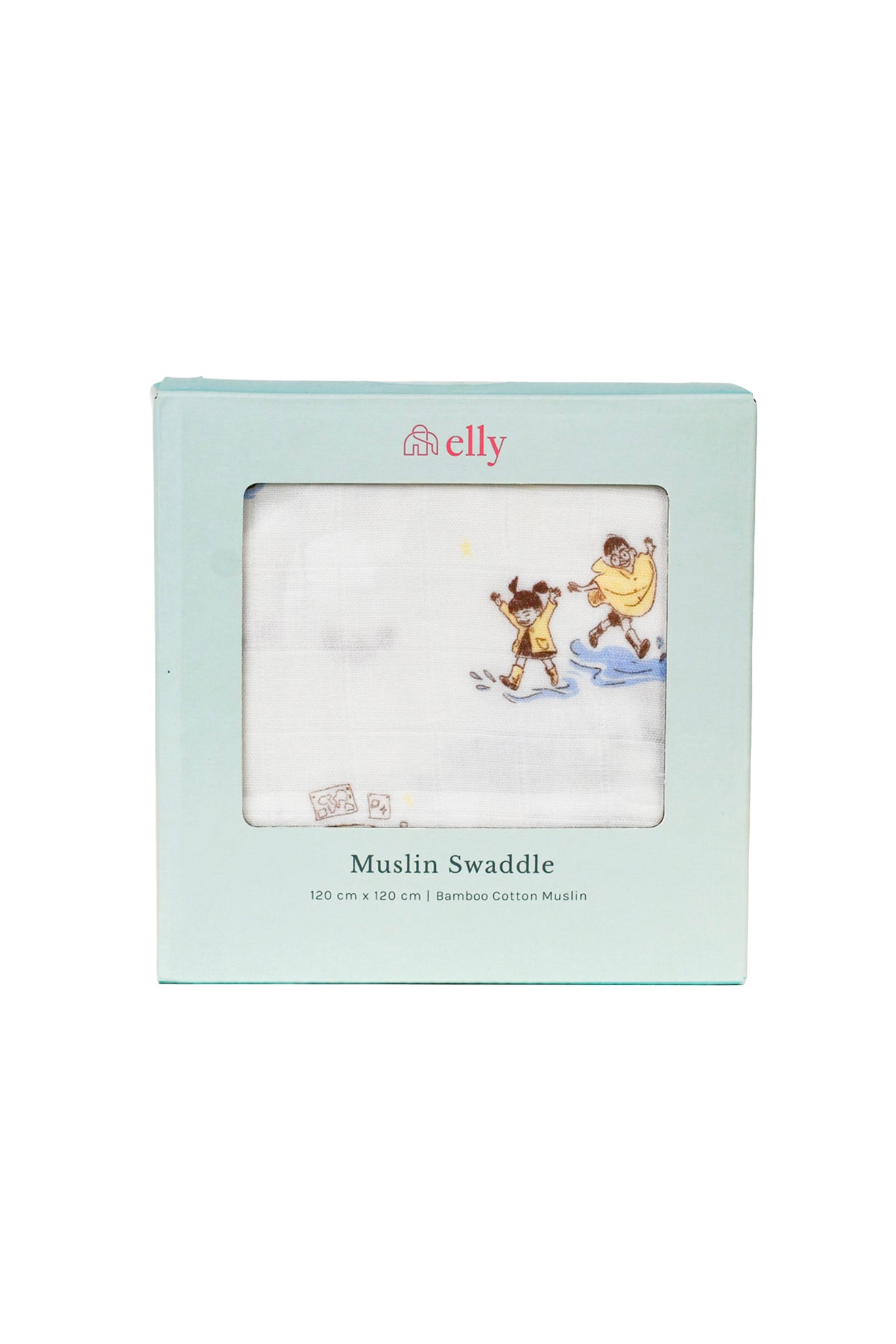 Premium Bamboo Swaddle - Rainy Day | Ideal for Newborn Baby Gifts | The Elly Store Singapore
