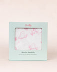 Bamboo Muslin Swaddle - Beary Pink