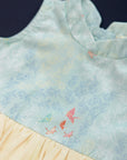 Kyra Dress - Teal Cranes