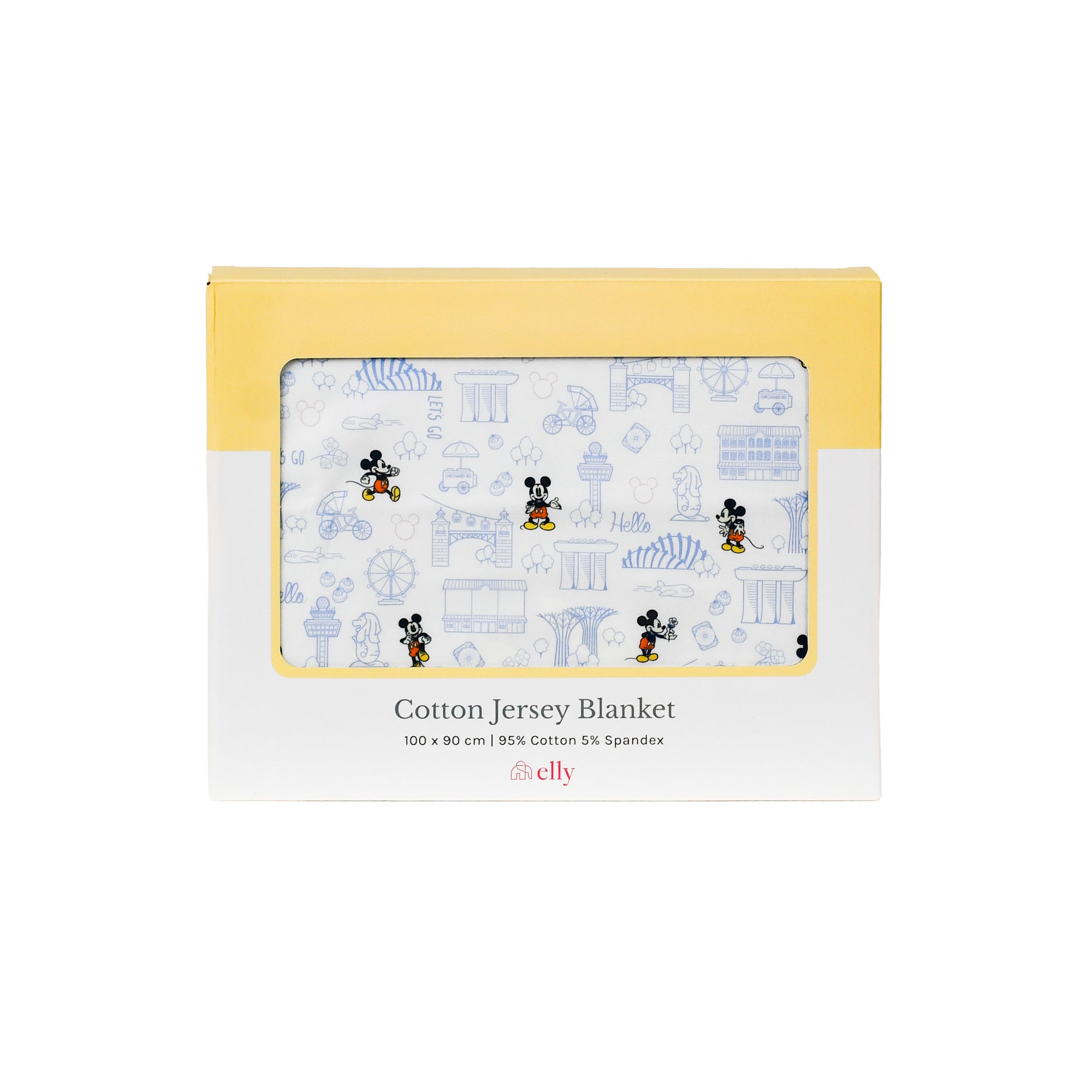 Jersey Blanket - Blue Hello Mickey