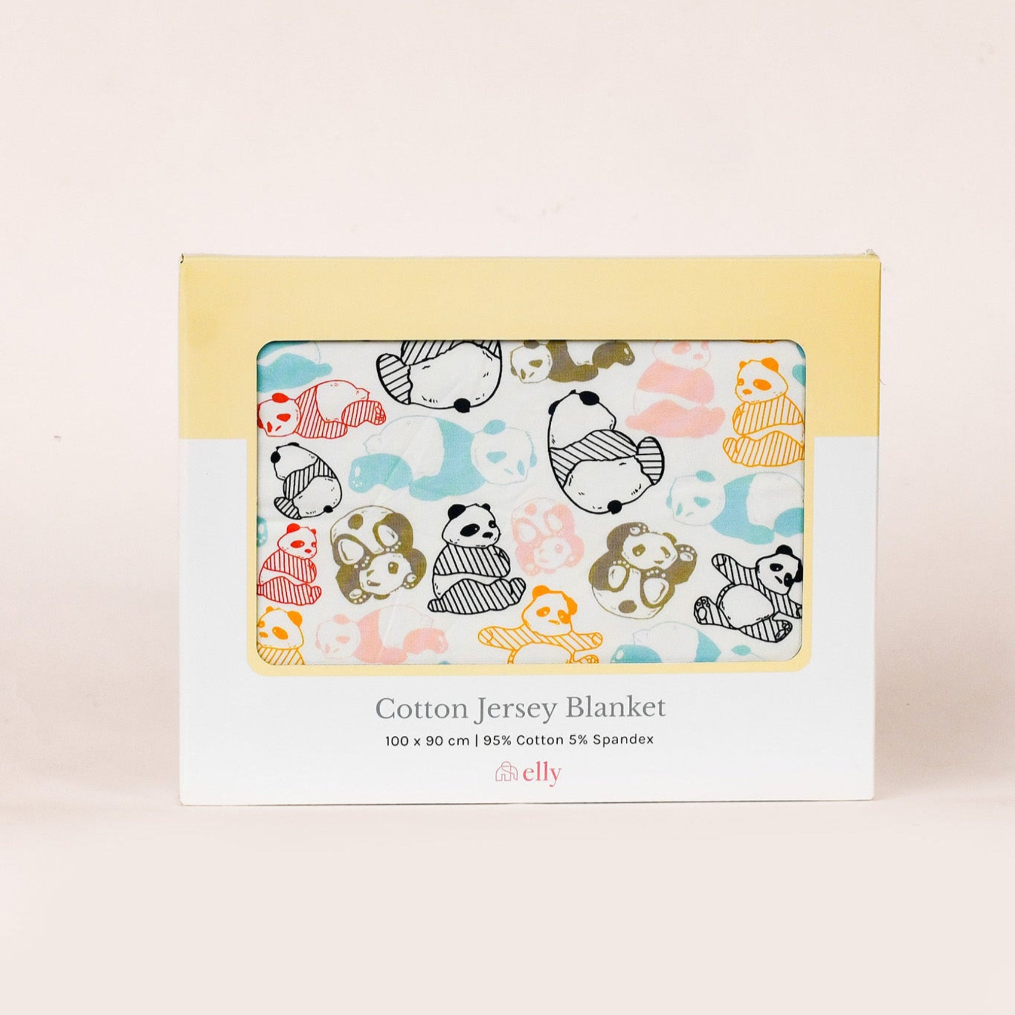 Jersey Blanket - Pastel Pandas | Ideal for Newborn Baby Gifts | The Elly Store Singapore