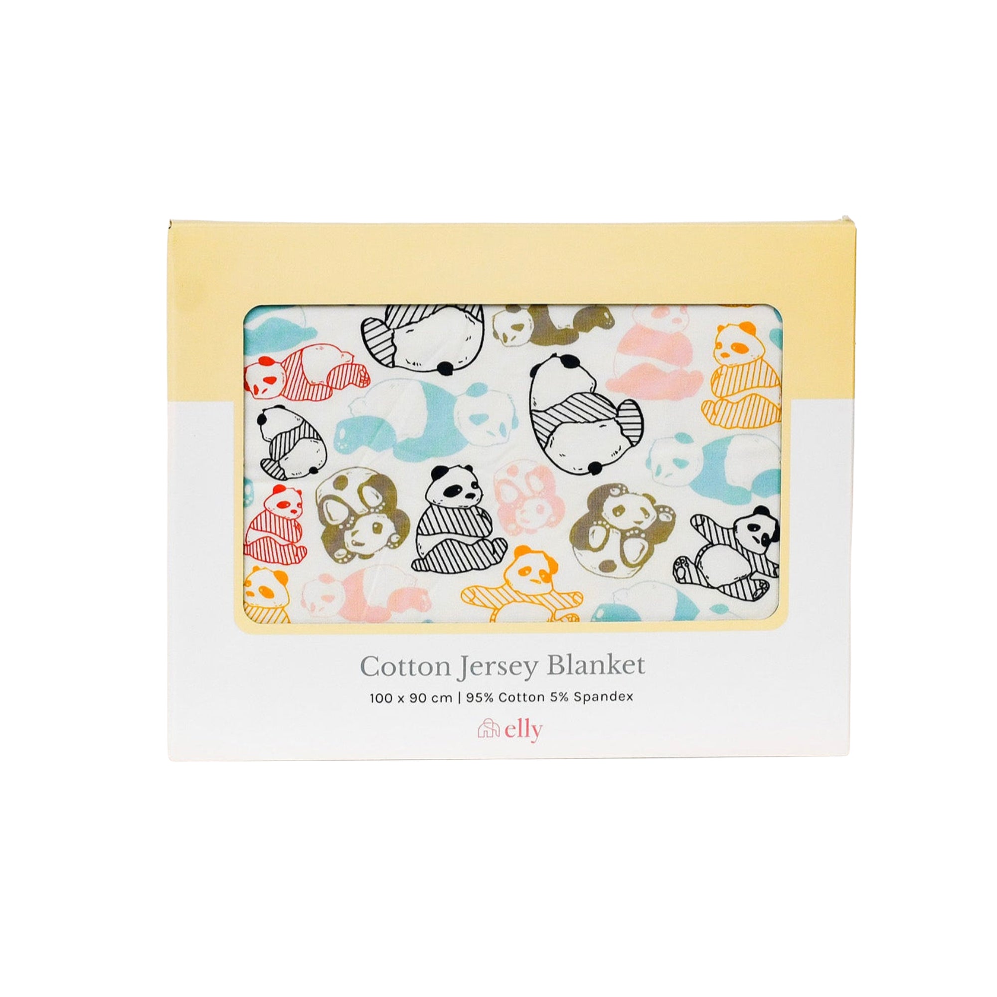 Jersey Blanket - Pastel Pandas | Ideal for Newborn Baby Gifts | The Elly Store Singapore