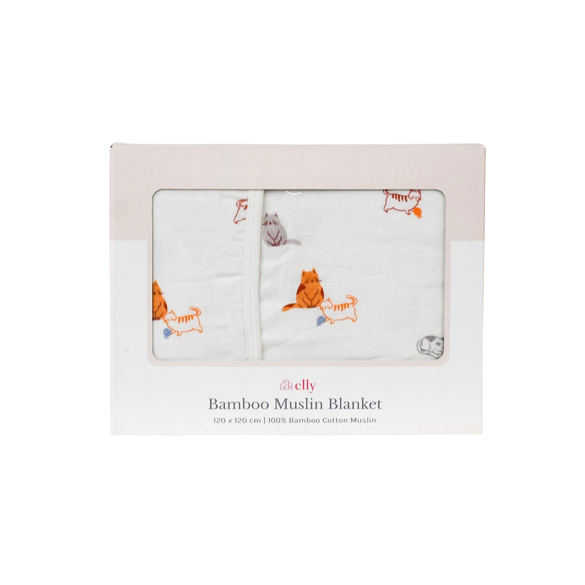 Bamboo Muslin Blanket - Sleepy Cats