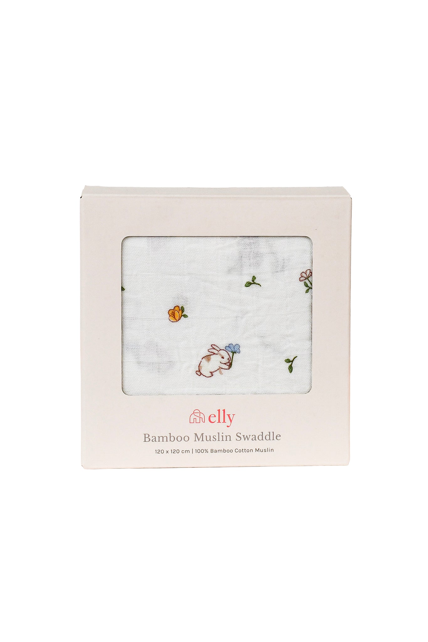 Bamboo Muslin Swaddle - Floral Bunny