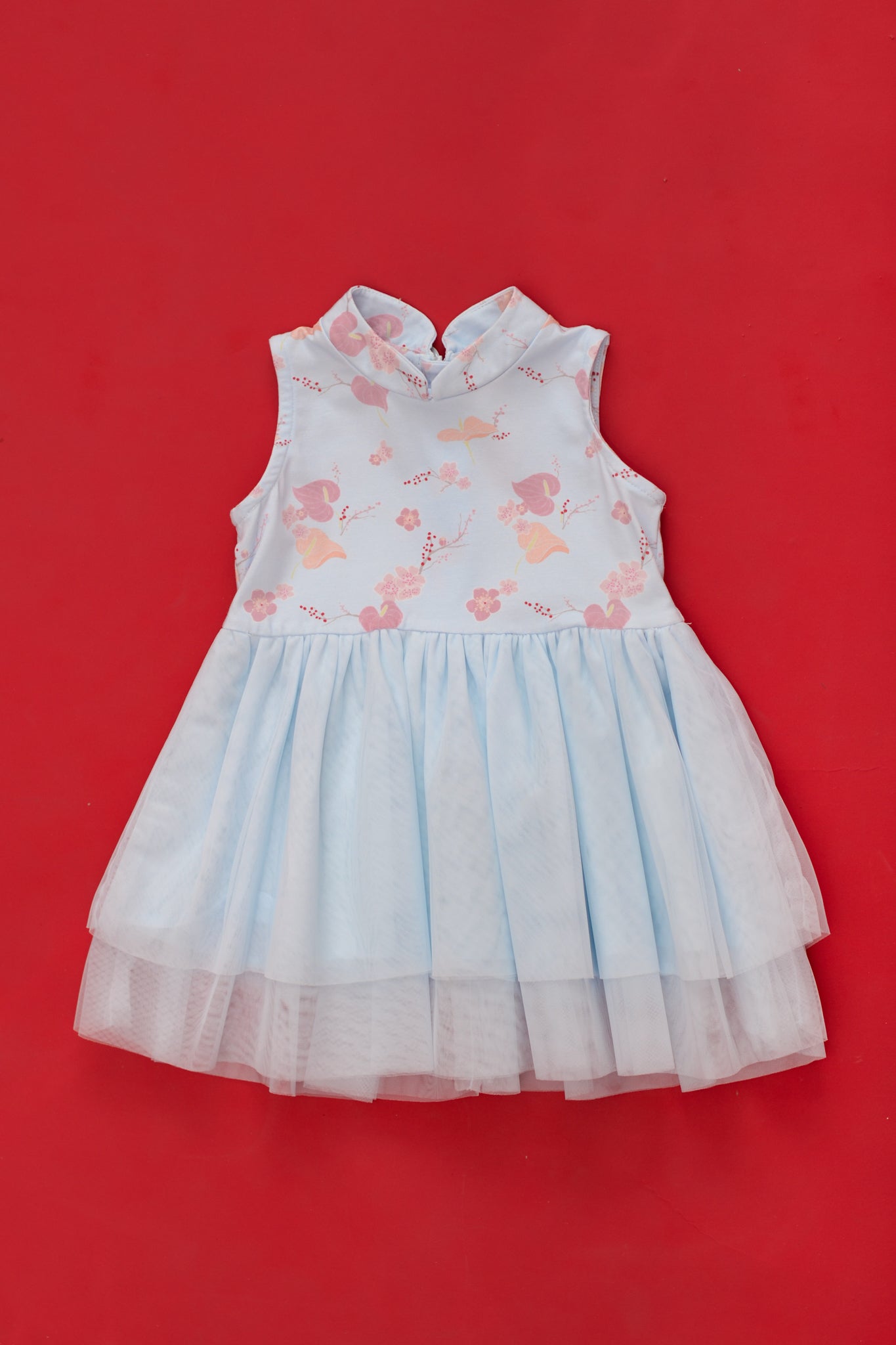 Jersey Kyra Dress - Blue Blossom Lily