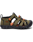 Keen Children Seacamp II CNX - Dark Olive / Gold Flame