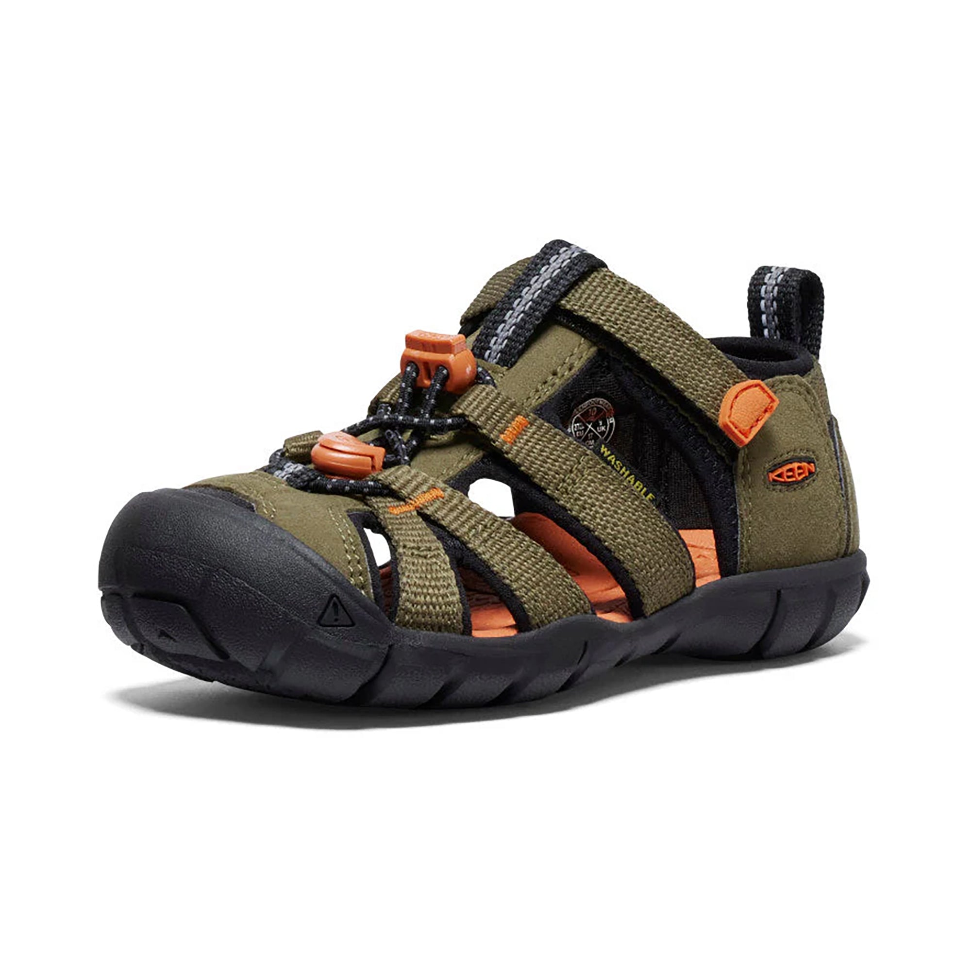 Keen Children Seacamp II CNX - Dark Olive / Gold Flame