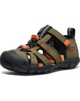Keen Children Seacamp II CNX - Dark Olive / Gold Flame