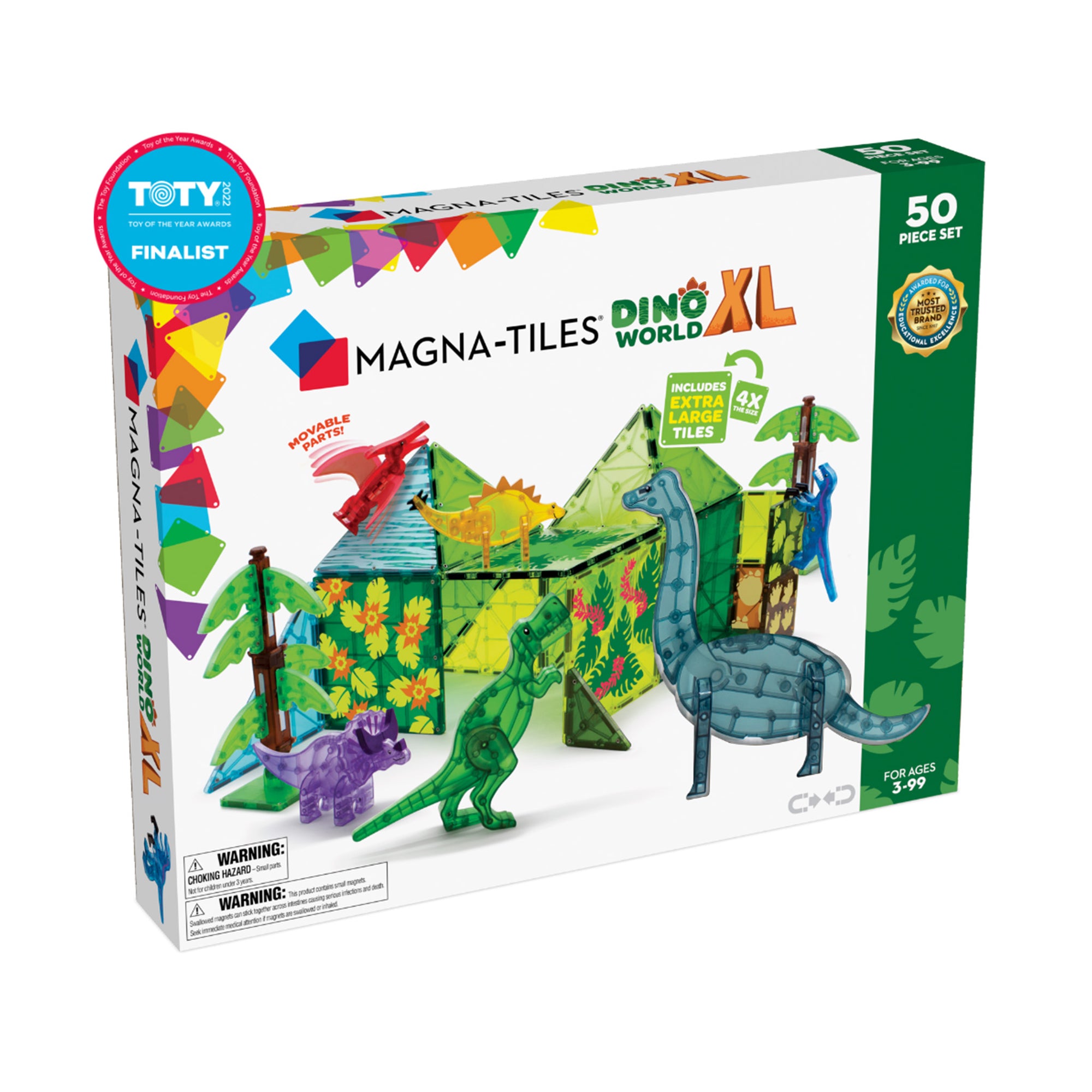 Magna-Tiles Dino World XL 50 piece set | The Elly Store