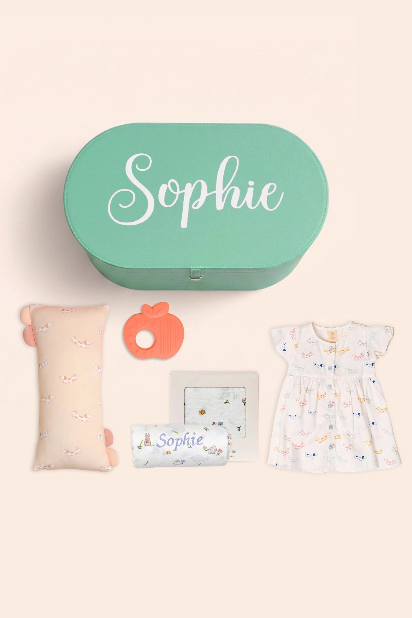 Dog Baby Girl Keepsake Gift Set