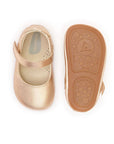 Tip Toey Joey Dolly Mary Janes - Metallic Salmon