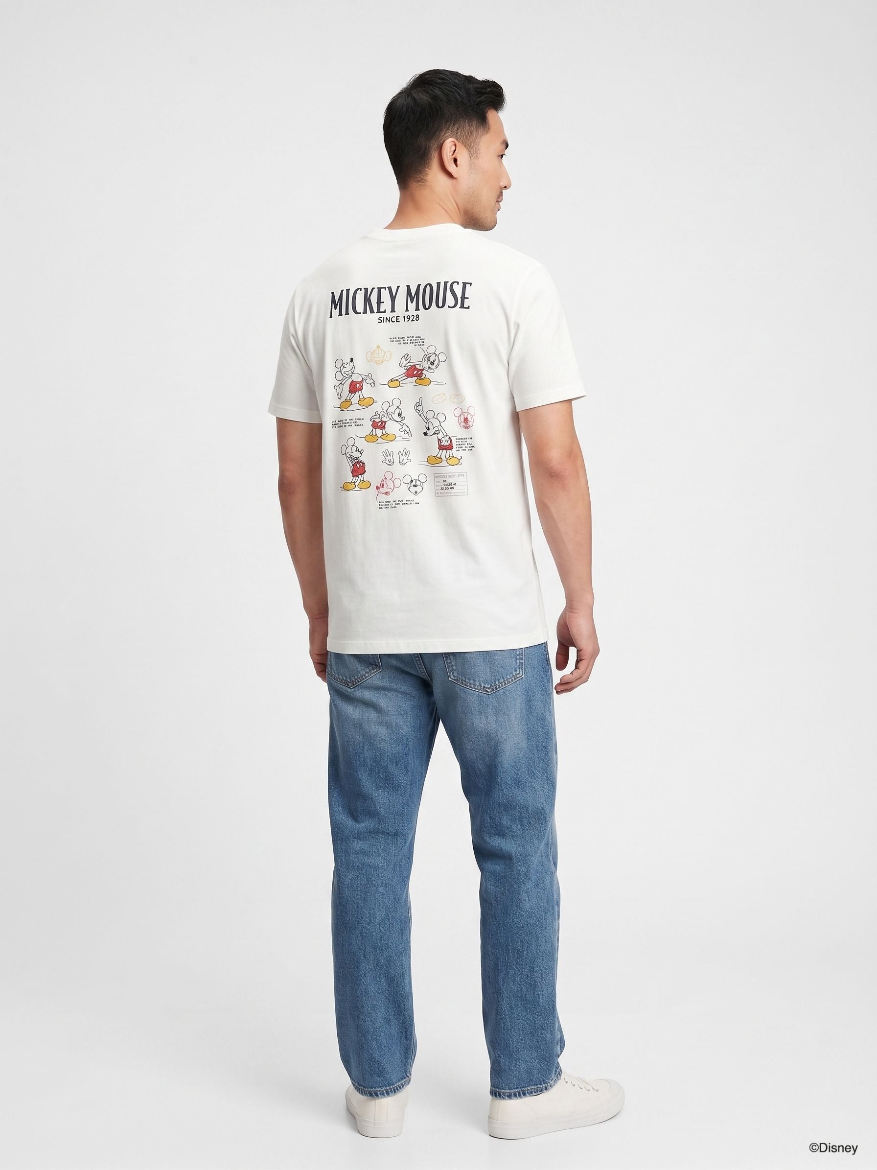 Adult Tee Doodle Mickey back