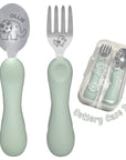 Easy Grip  Fork & Spoon Set - Olie (with case)