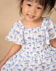 Elise Dress - Blue Safari