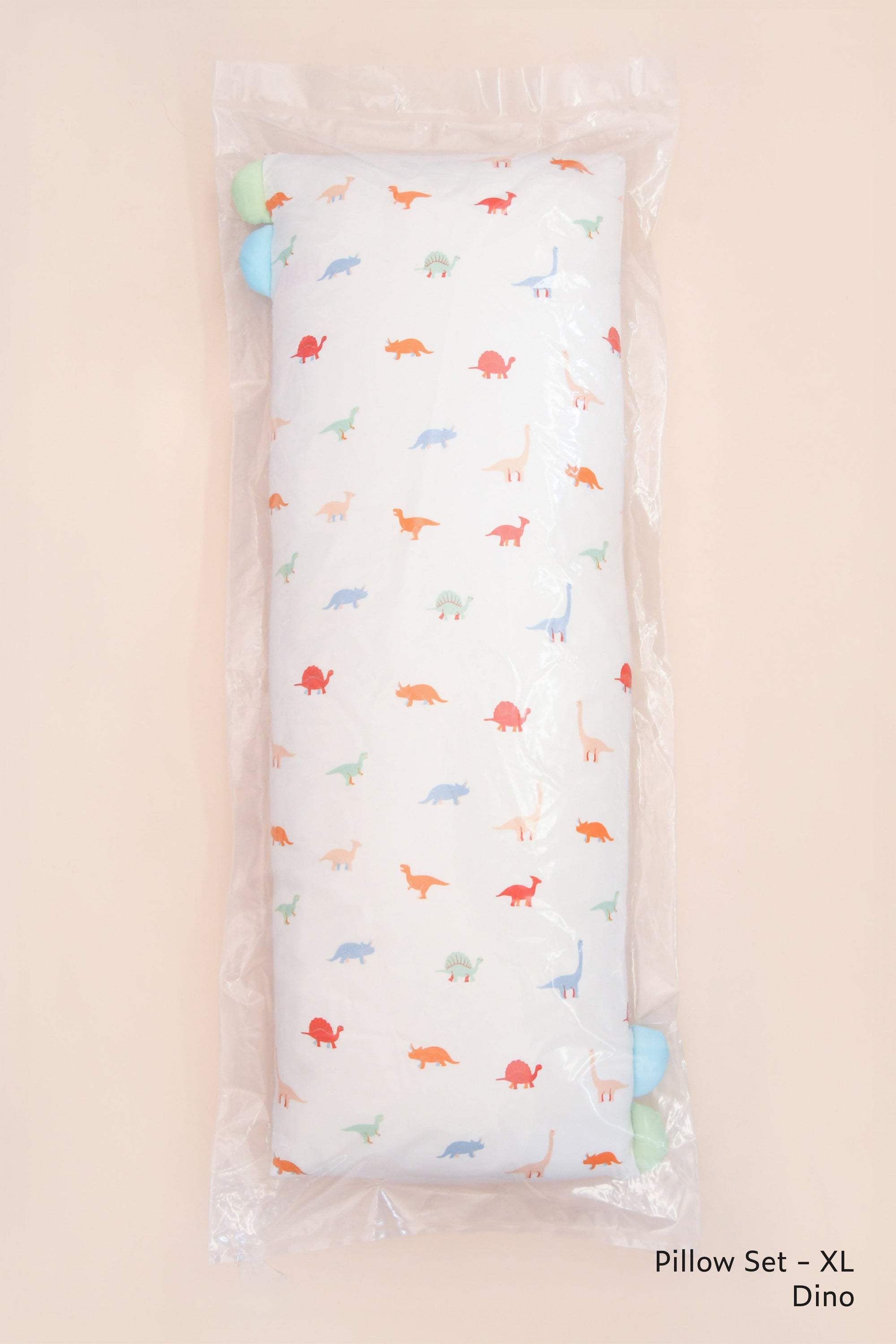 Dino XL pillow set with dinosaur print
