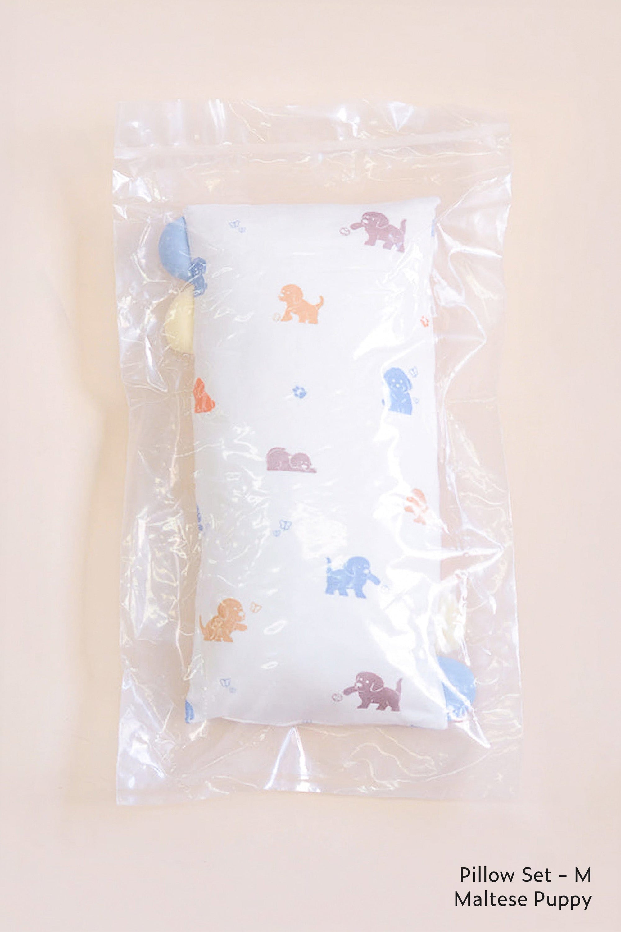 Maltese Puppy pillow set M-01 in plastic bag