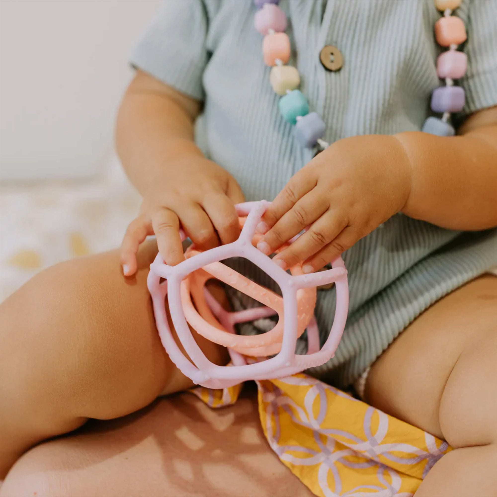 Fidget Ball & Sensory Ball Set - Sage & Pink | The Elly Store