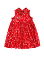Jersey Flare Cheongsam - Red Floral Bamboo