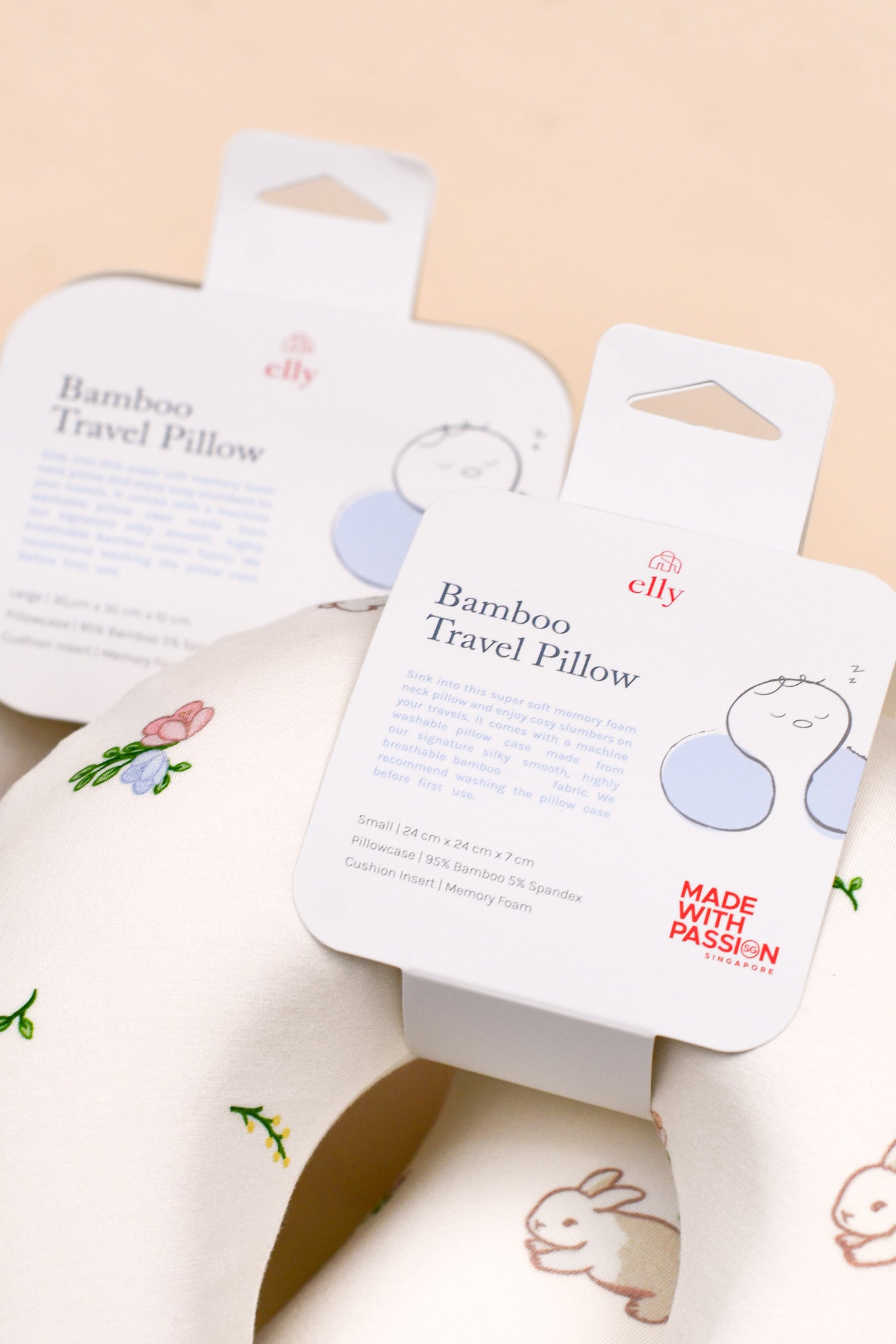 Snuggle Neck Pillow - Floral Bunny