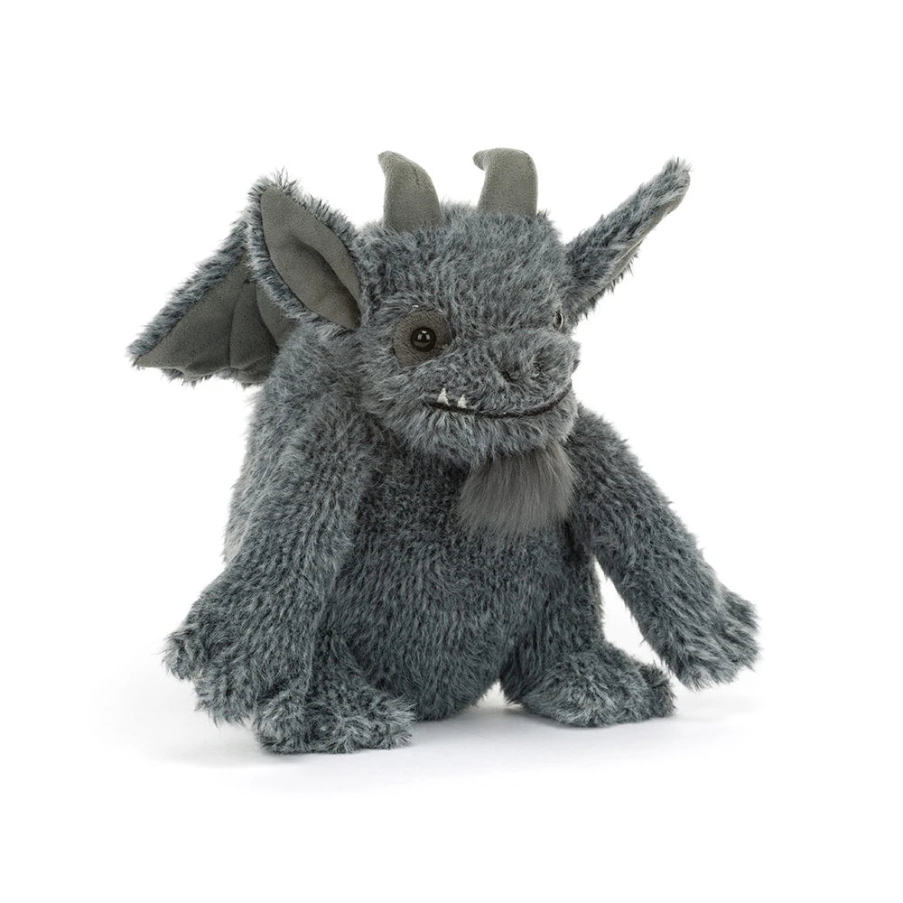 Jellycat Growlston Gargoyle soft grey gargoyle toy with wings