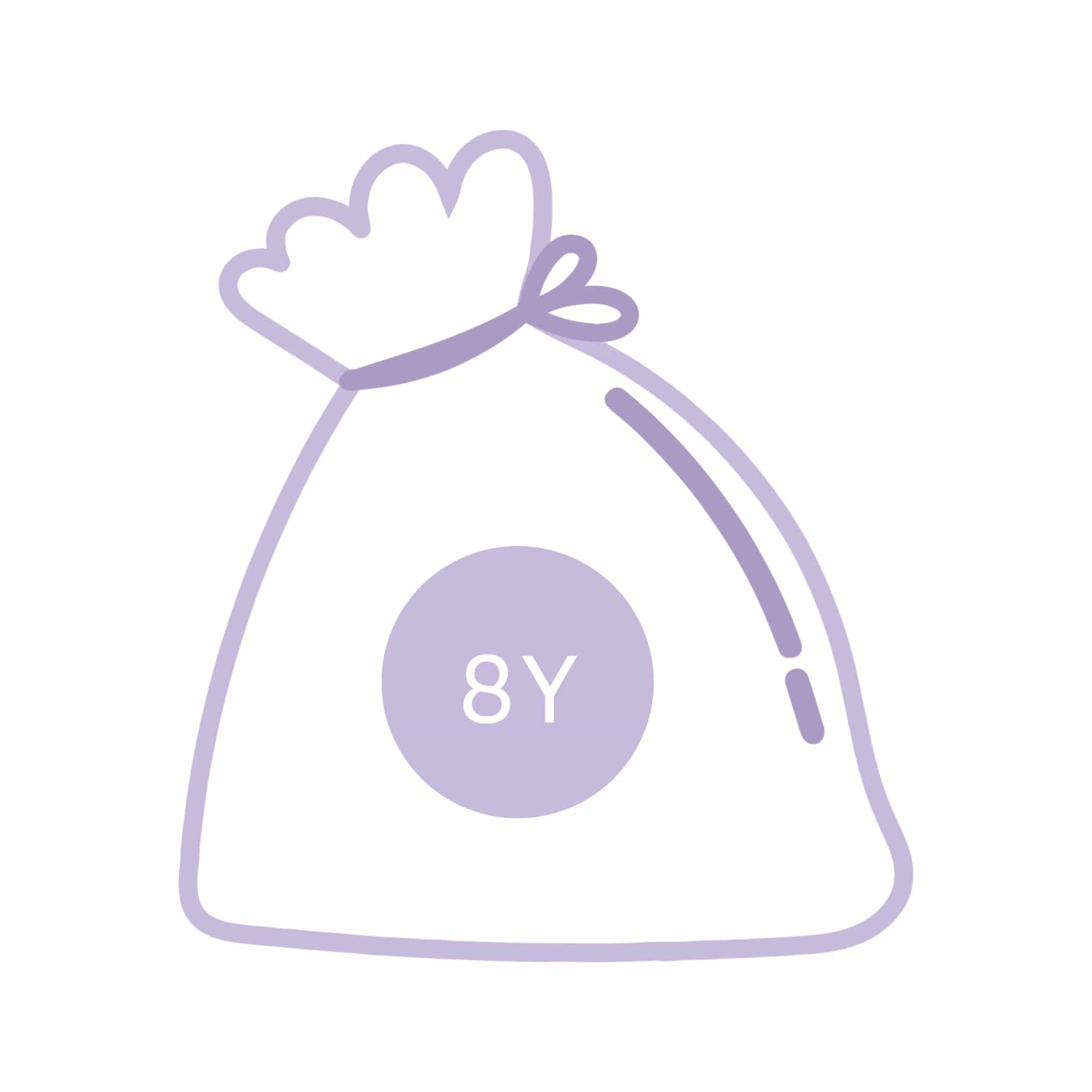 Lilac grab bag with 8Y