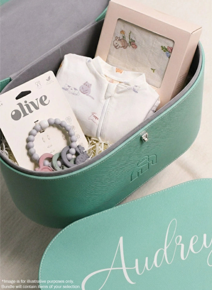 Classic Personalised Turquoise Baby Gift Set | The Elly Store