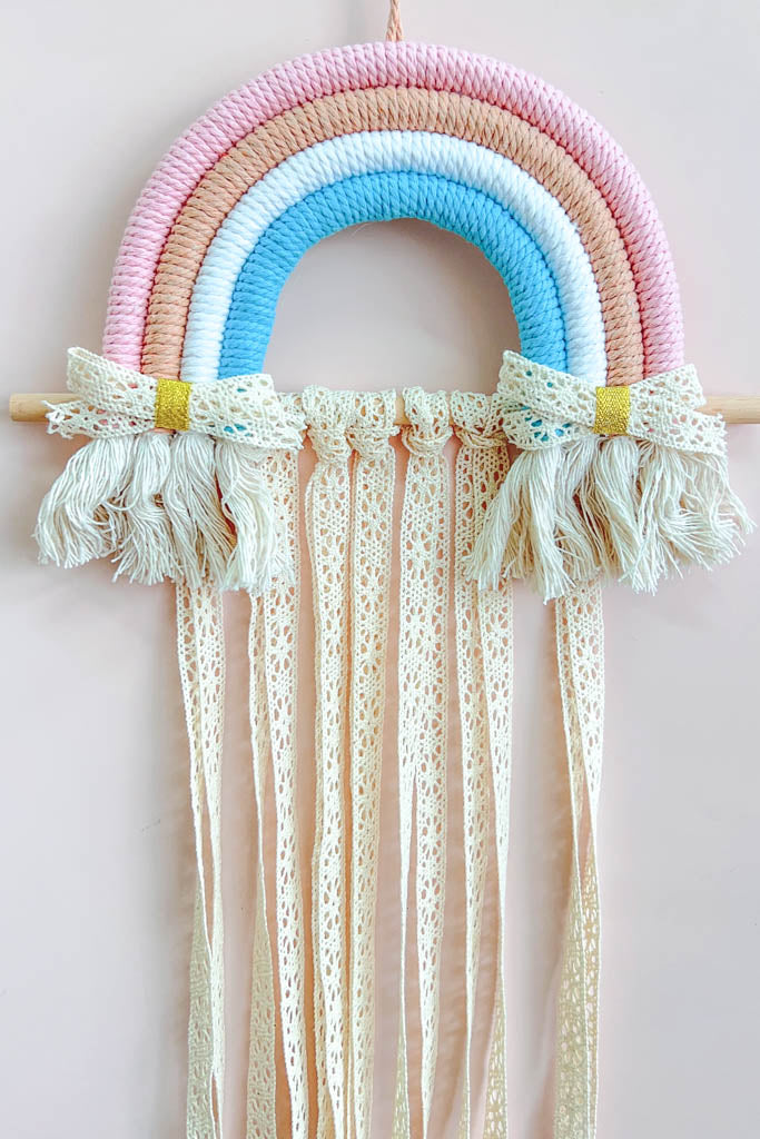 Hair Clip Holder - Pastel Rainbow (Close Up)