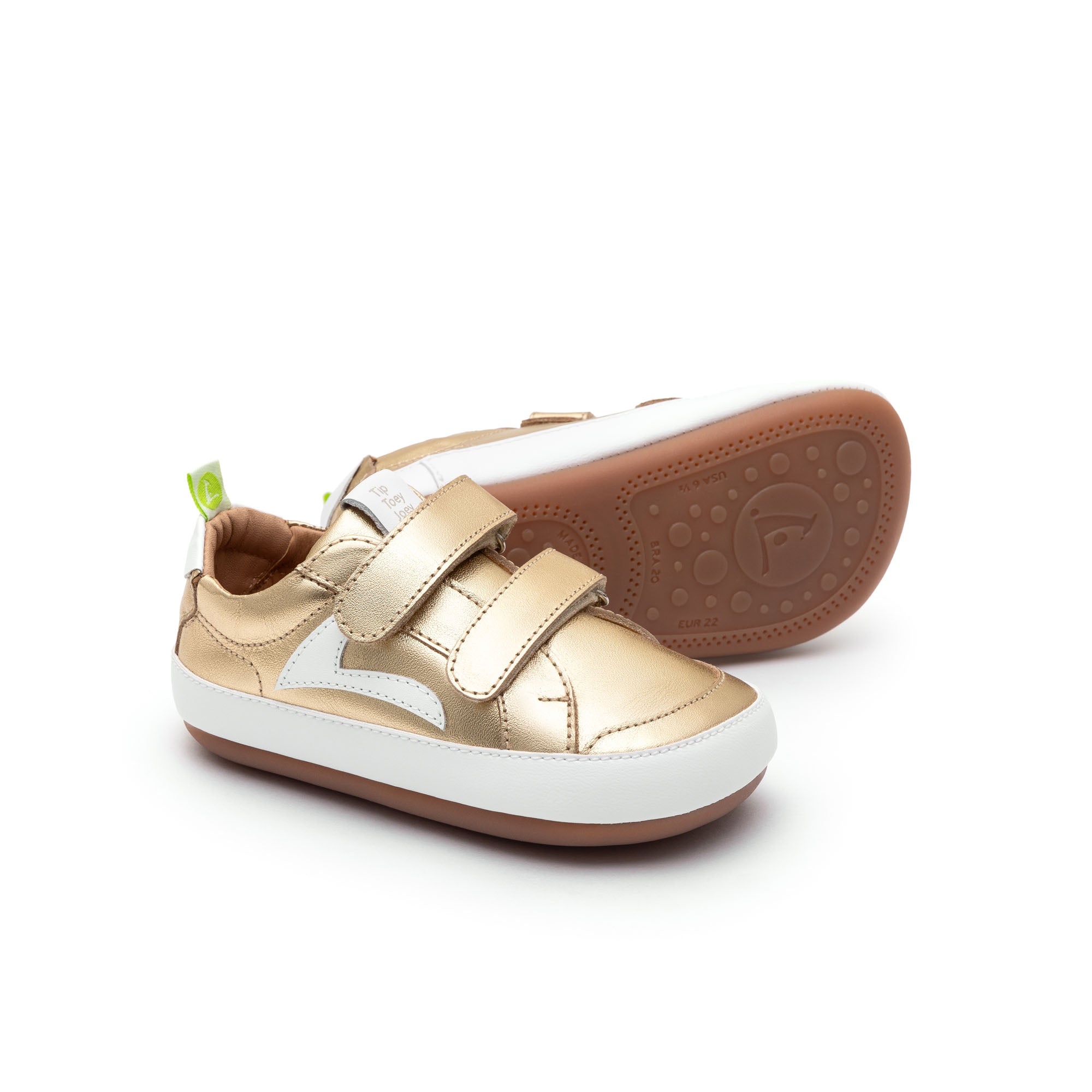 Hopper Sneakers Metal Gold White