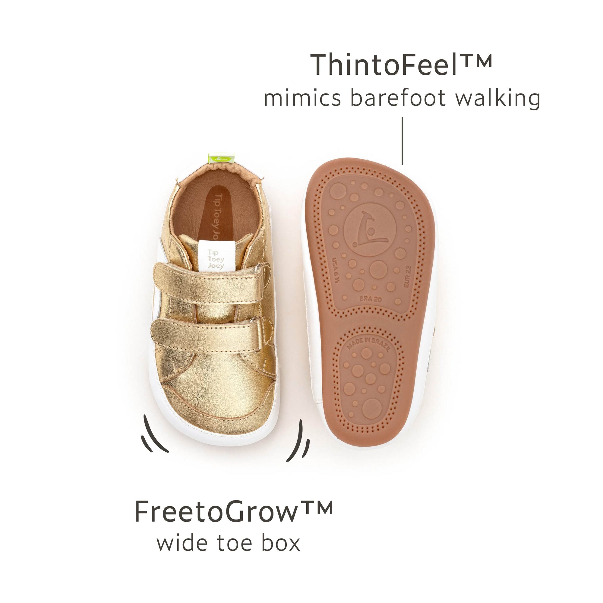 Hopper Sneakers Metal Gold White