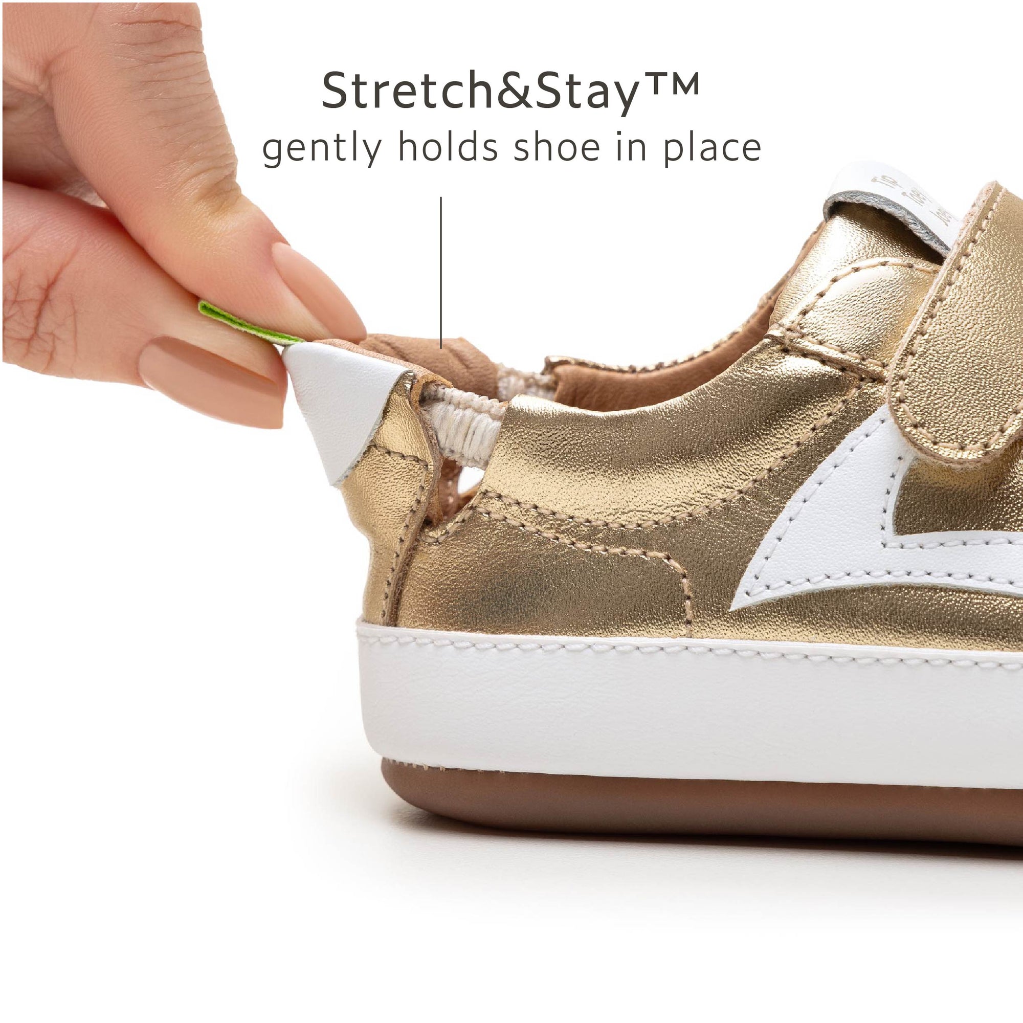 Hopper Sneakers Metal Gold White