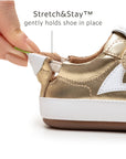 Hopper Sneakers Metal Gold White